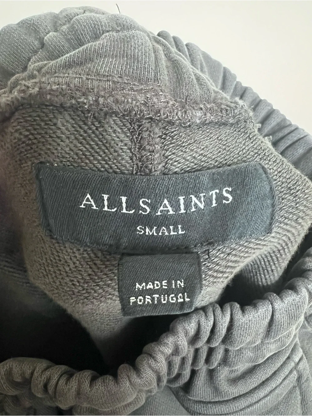 ALLSAINTS Organic Cotton Jogger Sweatpants Gray Logo Small Portugal